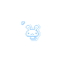 Sky Blue Bobblehead Bunny