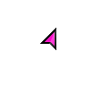 Lefty Black Outline Magenta Pointer